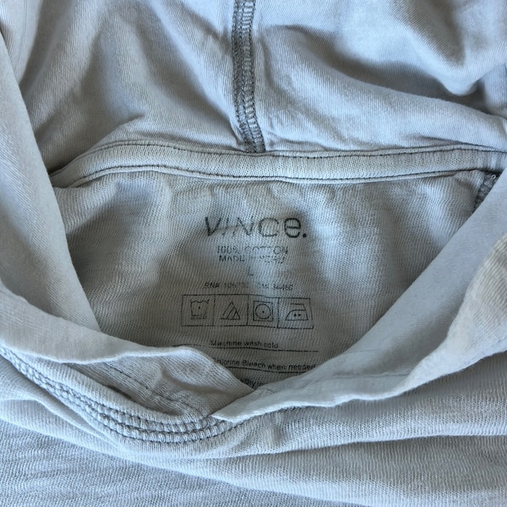 Vince long sleeve hoodie - light material, very soft and well worn
